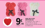 Ours en fleurs artificielles dans le catalogue E.Leclerc