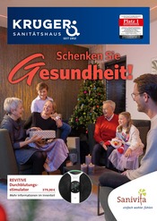 Aktueller Sanitätshaus Krüger Kurt Diezel GmbH Prospekt mit Massagegerät, "Schenken Sie Gesundheit!", Seite 1