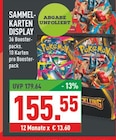 Sammelkarten Display Angebote von Pokemon bei Marktkauf Recklinghausen für 155,55 €