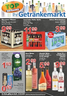 Coca Cola im aktuellen TOP Getränke Prospekt (Krefeld) Coca Cola im TOP Getränke Prospekt "Aktuelle Angebote" mit 4 Seiten (Krefeld)