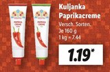 Paprikacreme von Kuljanka im aktuellen Lidl Prospekt für 1,19 €