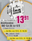 Elektroinstallation im Hornbach Prospekt Anschlussdose UAE-Cat.6A iso-8/8 von Rutenbeck im aktuellen Hornbach Prospekt für 12,35 €