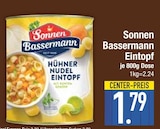 Hühner Nudel Eintopf im EDEKA Prospekt Hühner Nudel Eintopf von Sonnen Bassermann im aktuellen EDEKA Prospekt für 1,79 €