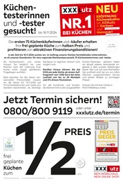 XXXLutz Möbelhäuser Prospekt: "Küchentesterinnen und -tester gesucht!", 2 Seiten, 04.11.2024 - 17.11.2024