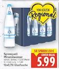 Mineralwasser von Spreequell für 5,99 € bei E center im Angebot Mineralwasser von Spreequell im aktuellen E center Prospekt