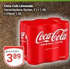 Limonade im Angebot bei GLOBUS in Krefeld Limonade Angebote von Coca-Cola bei GLOBUS Krefeld für 3,89 €