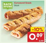 Currywurst Snack im Angebot bei Netto Marken-Discount in Potsdam Currywurst Snack Angebote von Backstube bei Netto Marken-Discount Potsdam für 0,89 €