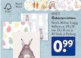 Osterservietten von Kokett im aktuellen ALDI SÜD Prospekt für 0,99 €