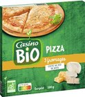 Pizza 3 fromages cuite au feu de bois surgelée - CASINO BIO à 2,49 € dans le catalogue Géant Casino