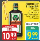 Kräuterlikör Angebote von Jägermeister bei EDEKA Schwerte für 9,99 €