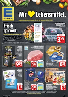 EDEKA Prospekt der Woche "Wir lieben Lebensmittel!" Seite 1, 20.10.2025 bis 25.10.2025 für Adelsdorf Aktueller EDEKA Prospekt "Wir lieben Lebensmittel!" Seite 1 von 28 Seiten für Adelsdorf