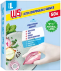 Gants en latex jetables - W5 en promo chez Lidl Gants en latex jetables - W5 dans le catalogue Lidl