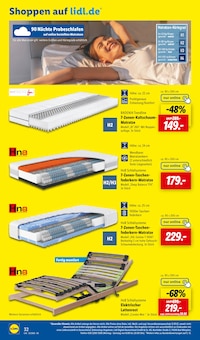 Bett im aktuellen Lidl Prospekt (München) Bett im Lidl Prospekt "LIDL LOHNT SICH" mit 66 Seiten (München)