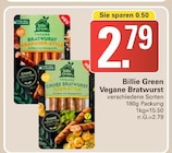 Vegane Bratwurst im Angebot bei WEZ in Löhne Vegane Bratwurst Angebote von Billie Green bei WEZ Löhne für 2,79 €
