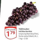 Tafeltrauben rot/blau kernlos bei GLOBUS im Neutraubling Prospekt für 1,79 €