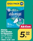 Ultra Binden im Gigapack von Always im aktuellen Netto mit dem Scottie Prospekt