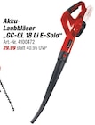 Akku-LaubblĂ€ser âGC-CL 18 Li E-Soloâ im toom Baumarkt Prospekt Akku-LaubblĂ€ser âGC-CL 18 Li E-Soloâ von Einhell im aktuellen toom Baumarkt Prospekt fĂŒr 29,99 âŹ