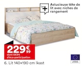 Lit 140×190 cm Ikast en promo chez But Versailles à 229,99 €