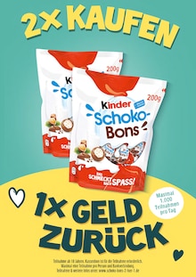 kinder Schoko-Bons Prospekt "2x kaufen 1x Geld zurück" mit  Seite (Herten)