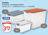 Stapelbox im Angebot bei GLOBUS in Hoyerswerda Stapelbox Angebote von Rotho bei GLOBUS Hoyerswerda für 3,99 €