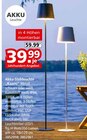 Akku-Stehleuchte im Segmüller Prospekt Akku-Stehleuchte von AKKU im aktuellen Segmüller Prospekt für 39,99 €