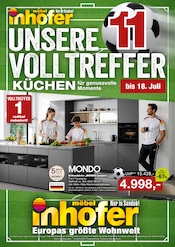 Aktueller Möbel Inhofer Möbel & Einrichtung Prospekt in Meitingen und Umgebung, "UNSERE VOLLTREFFER - KÜCHEN" mit 6 Seiten, 11.06.2026 - 18.07.2026