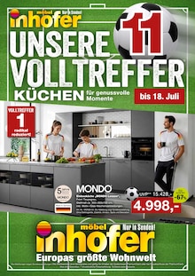 Aktueller Möbel Inhofer Prospekt (Erdmannhausen, 6 Seiten zum blĂ€ttern Möbel Inhofer Prospekt UNSERE VOLLTREFFER - KĂCHEN mit 6 Seiten