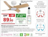 Ventilateur de plafond LED connecté silencieux Siroco+ - INSPIRE en promo chez LEROY MERLIN Ventilateur de plafond LED connecté silencieux Siroco+ - INSPIRE dans le catalogue LEROY MERLIN
