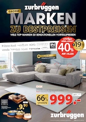 Aktueller Zurbrüggen Möbel & Einrichtung Prospekt in Elsfleth und Umgebung, "MARKEN ZU BESTPREISEN" mit 20 Seiten, 17.01.2026 - 31.01.2026