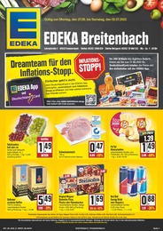 EDEKA Prospekt für Laufach mit 20 Seiten EDEKA Prospekt für Laufach: "Wir lieben Lebensmittel!", 20 Seiten, 27.06.2022 - 02.07.2022
