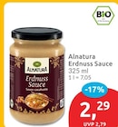 Erdnuss Sauce von Alnatura für 2,29 € bei budni im Angebot Erdnuss Sauce von Alnatura im aktuellen budni Prospekt