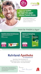 mea - meine apotheke Prospekt für Oberhausen mit 4 Seiten mea - meine apotheke Prospekt für Oberhausen: "Unsere August-Angebote", 4 Seiten, 01.08.2026 - 31.08.2026