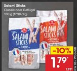 Salami Sticks Classic oder Geflügel Angebote bei Netto Marken-Discount Singen für 1,79 €