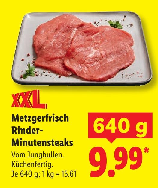 Metzgerfrisch Rinder-Minutensteaks
