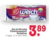 Toilettenpapier Premium im Angebot bei E center in Karlsruhe Toilettenpapier Premium Angebote von Gut & Günstig bei E center Karlsruhe für 3,89 €