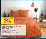 Housse de couette + 2 taies d'oreiller tufté - COTE DECO - Intermarché Super à La Garenne-Colombes Housse de couette + 2 taies d'oreiller tufté - COTE DECO en promo chez Intermarché Super La Garenne-Colombes à 29,90 €