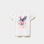 T-shirt manches volants coton ivoire fille - La Halle T-shirt manches volants coton ivoire fille à 5,99 € dans le catalogue La Halle