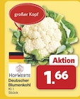 Deutscher Blumenkohl von Hofwerte für 1,66 € bei famila Nordwest im Angebot Deutscher Blumenkohl von Hofwerte im aktuellen famila Nordwest Prospekt