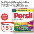 Waschmittel Pulver im Angebot bei GLOBUS in Frankenthal Waschmittel Pulver Angebote von Persil bei GLOBUS Frankenthal für 15,99 €