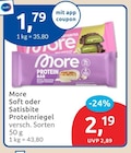 Soft Proteinriegel im budni Prospekt Soft Proteinriegel von More im aktuellen budni Prospekt für 1,79 €
