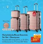 Hartschalenkofferset Essential, 3er-Set + Beautycase im Angebot bei ALDI Nord in Peine Hartschalenkofferset Essential, 3er-Set + Beautycase Angebote von monzana bei ALDI Nord Peine für 89,99 €