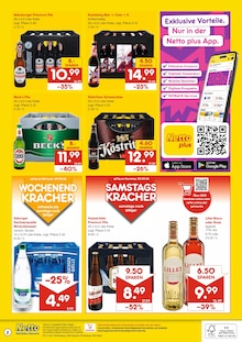 Bier im Netto Marken-Discount Prospekt "DER ORT, AN DEM DU IMMER AUSGEZEICHNETE PREISE FINDEST." mit 2 Seiten (Falkensee)