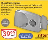 Allesschneider Markant von ritter für 39,99 € bei GLOBUS im Angebot Allesschneider Markant von ritter im aktuellen GLOBUS Prospekt