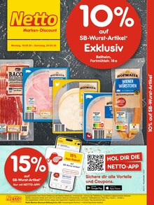 Aktueller Netto Marken-Discount Prospekt (Knittelsheim, 2 Seiten zum blättern Netto Marken-Discount Prospekt 10% auf SB-Wurst-Artikel mit 2 Seiten