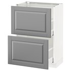 Unterschrank mit 2 Schubladen weiß/Bodbyn grau 60x37 cm von METOD im aktuellen IKEA Prospekt für 259,00 €
