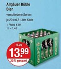 Allgäuer Büble Bier von  im aktuellen V-Markt Prospekt für 13,99 €