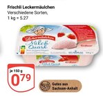 Aktuelles Leckermäulchen Milch Quark Erdbeer Angebot bei GLOBUS in Jena ab 0,79 €