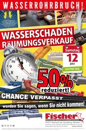 Polstermöbel Fischer Prospekt für Cham mit 2 Seiten Polstermöbel Fischer Prospekt für Cham: "WASSERSCHADEN RÄUMUNGSVERKAUF", 2 Seiten, 06.07.2025 - 13.07.2025