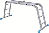 Échelle multipositions en aluminium à 4 sections avec plateforme en promo chez Screwfix Échelle multipositions en aluminium à 4 sections avec plateforme dans le catalogue Screwfix