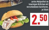 Aktuelle Hering Angebote bei Marktkauf in Düsseldorf Aktuelles zartes Matjesfilet im knackigen Brötchen Angebot bei Marktkauf in Düsseldorf ab 2,50 €